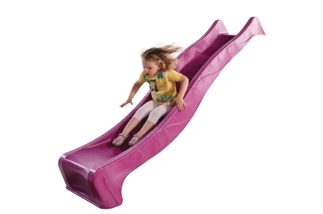 1.5m high standalone slide S line with water feature PINK